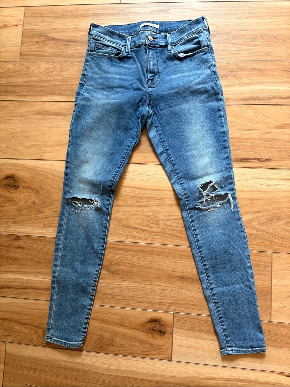 PacSun Mid Blue Distressed Skinny Jeans